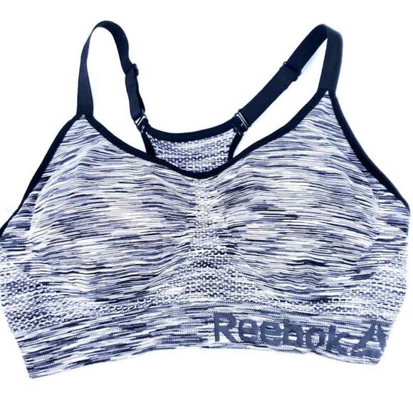 Reebok Sports Bra Wireless Medium Gray Heathered Excellent preowned condition - Picture 1 of 3